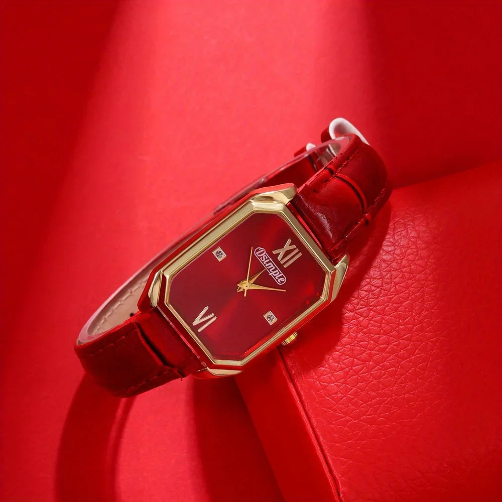 Red leather Dsimple
